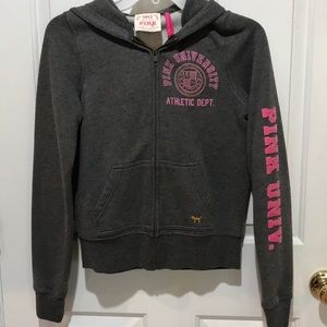 Pink hooded sweatshirt